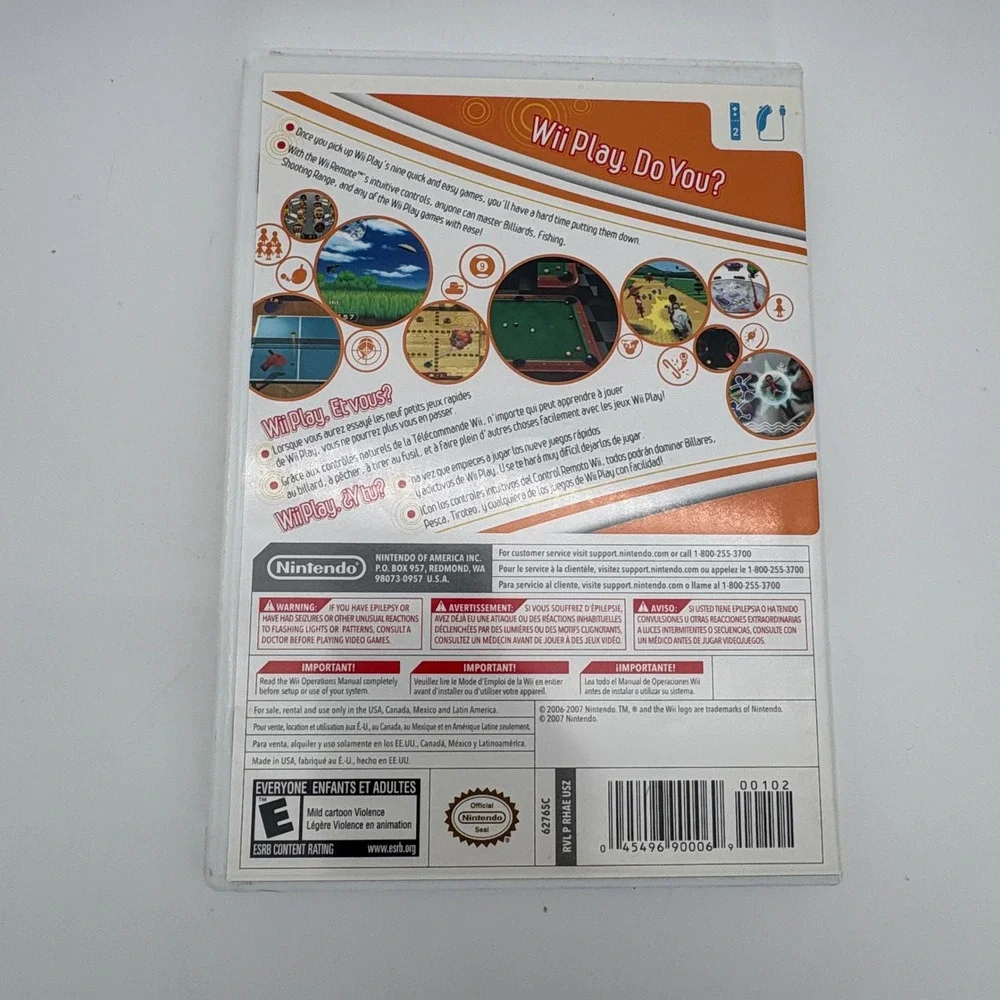 Wii Play Nintendo Wii Game Complete with Case and Manual RVL-P-RHAE-USZ